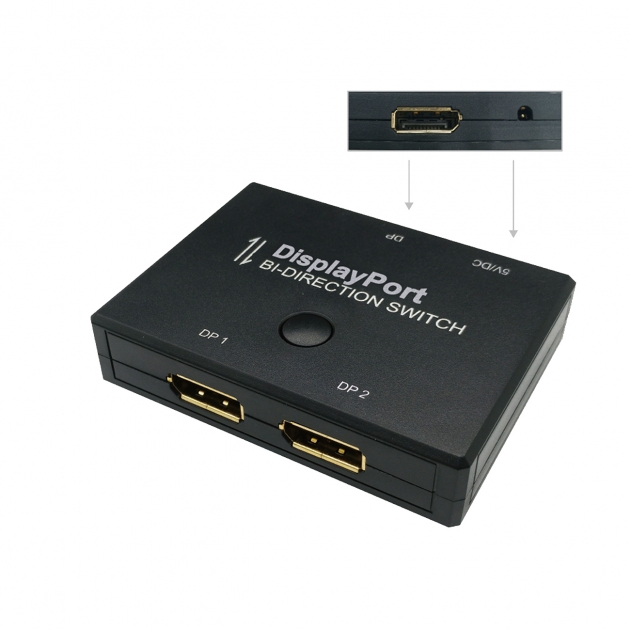 DisplayPort 1x2, 2x1 Bi-direction Switch 2