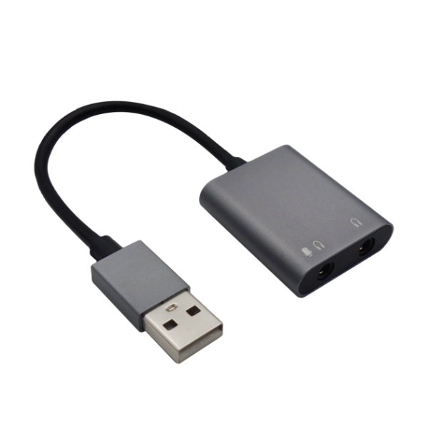 USB 2.0 AM to 3.5 Audio (SPK+MIC) Converter